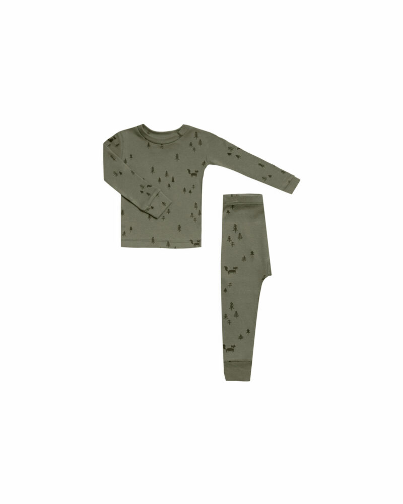 Rylee + Cru Forest Pajama Set for Toddlers and Kids
