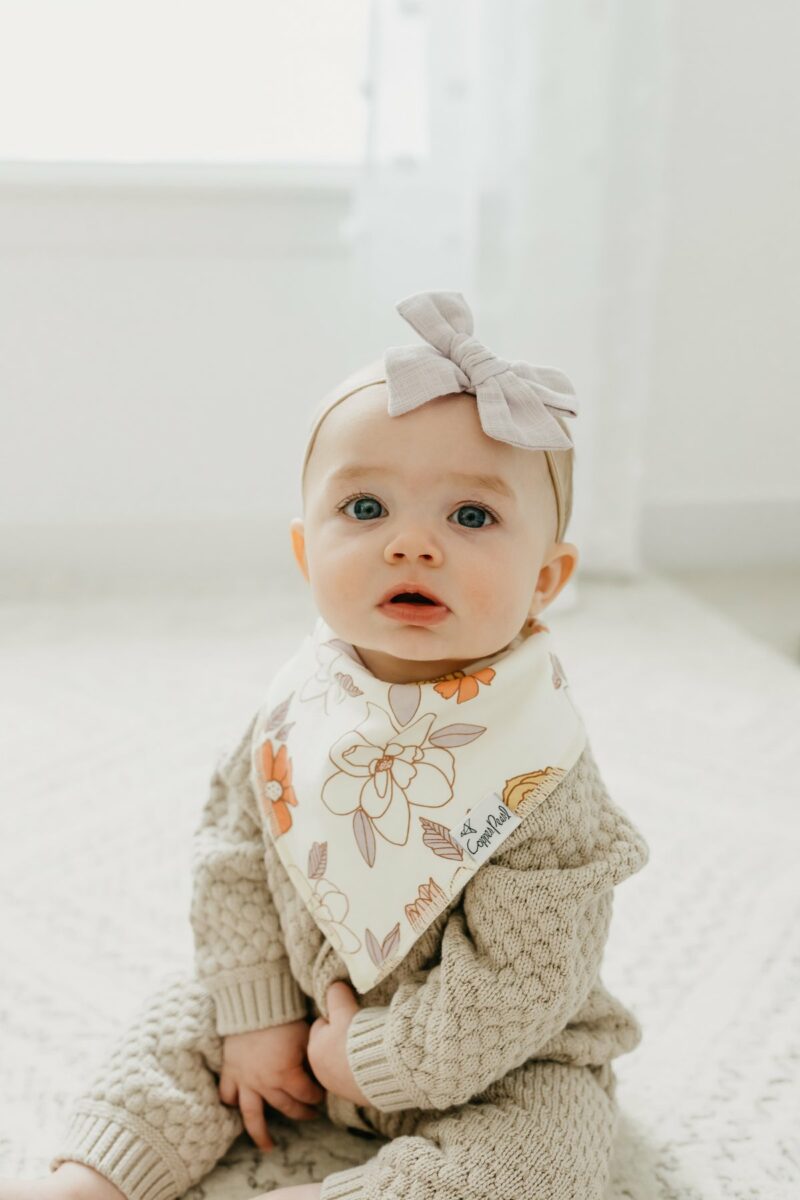 Baby Bibs Floral Pattern by Copper Pearl