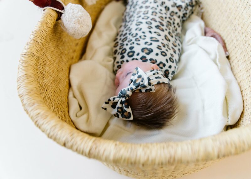 Cheetah Print Baby Headband Bow