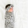 Baby Headband Bow in Cheeta Print by Copper Pearl