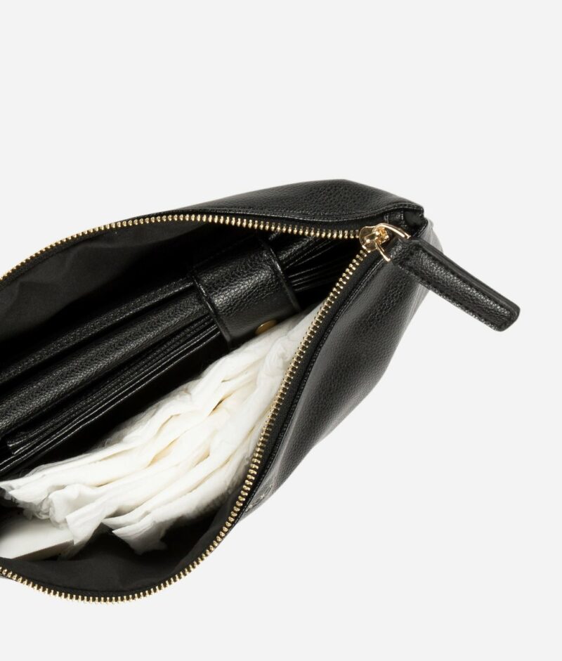 Fawn Design Changing Clutch in Black Vegan Leather