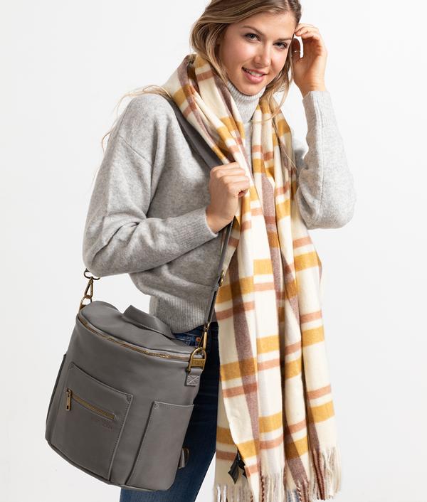 FAWN design- THE ORIGINAL DIAPER BAG - GREY mini size