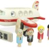 Wooden plane and passengers