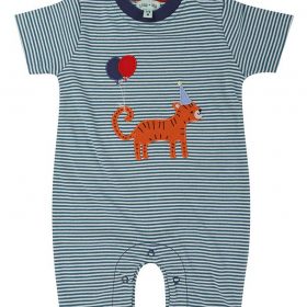 Lilly and Sid Organic Tiger Applique Romper
