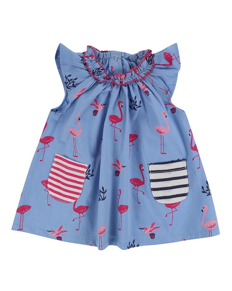 Flamingo Dress and Leggings Set Organic Lilly and Sid