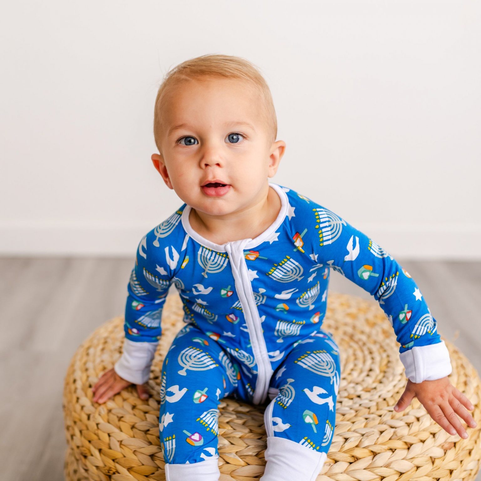 Little Sleepies Hanukkah Celebration Bamboo Zippy Sleeper Blossom