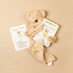 Slumberkins Honey Bear Snuggler with Board Book and Afirmation Card
