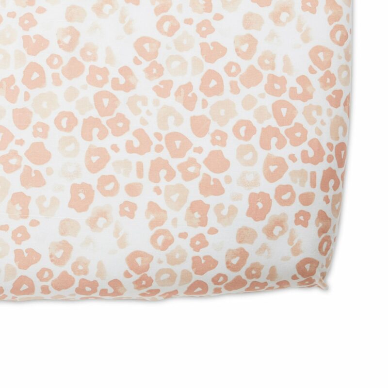 Pehr Organic Cotton Crib Sheet Poppy Blush