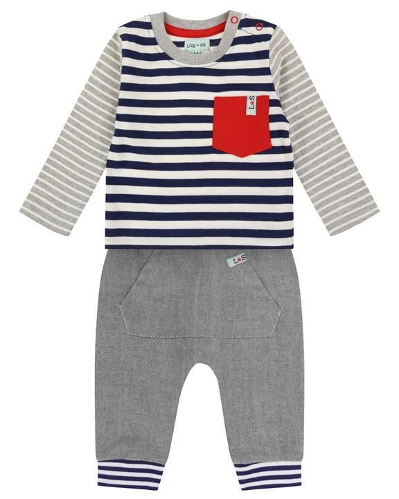 Stripe Top with Flannel Trouser by Lilly + Sid- FINAL SALE