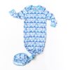 Little Sleepies Blue Rainbows Infant Gown Bamboo Viscose