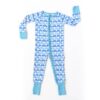 Little Sleepies Blue Rainbow Bamboo Romper