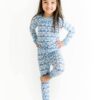 Little Sleepies Blue Rainbow Two-Piece Bamboo Pajama Set