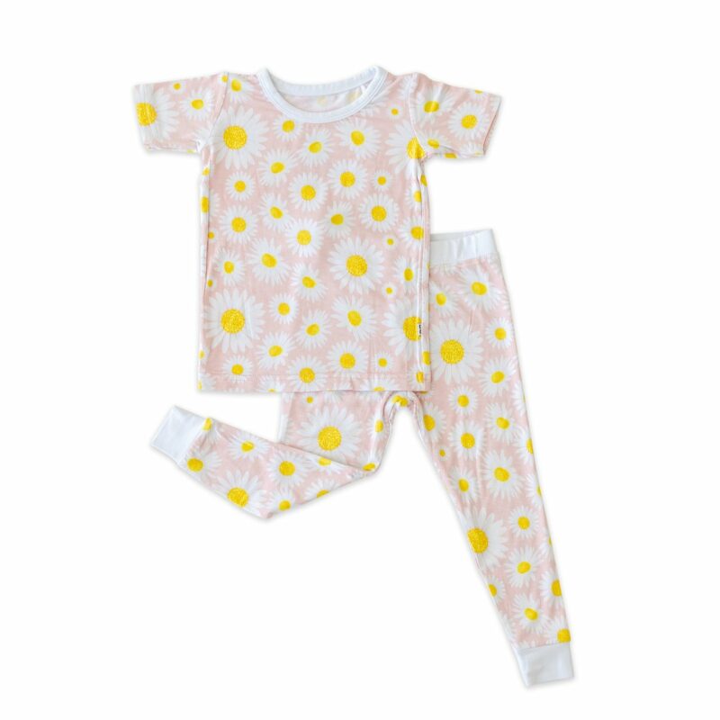 Daisies Two Piece Short Sleeved PJ Set from Little Sleepies