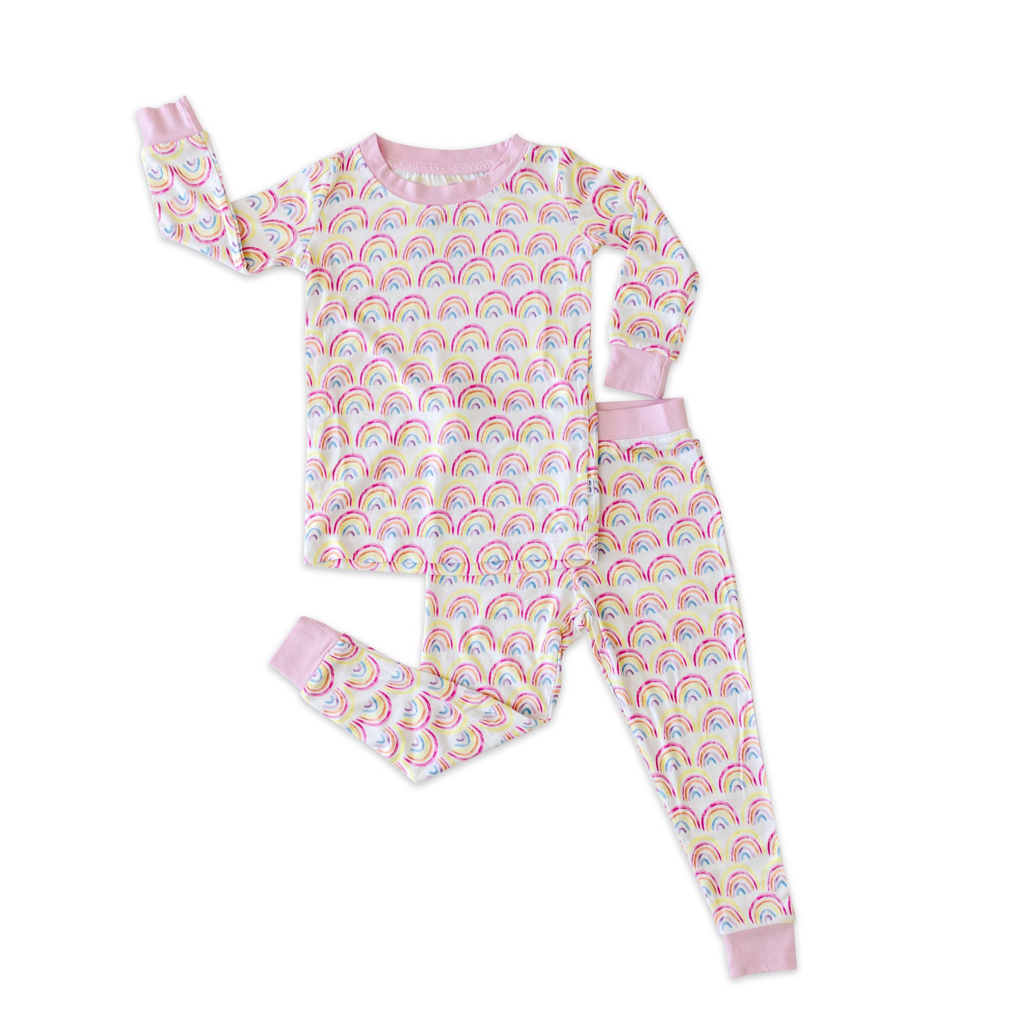 THE HONEY BOWS Pastel Pups Two Piece Bamboo Pajamas - Amber Marie