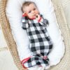 Little Sleepies Soft Strechy One Piece Infant Knotted Gown