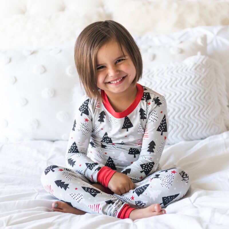 Christmas Trees Little Sleepies Pajamas for Babies Toddlers and Kids