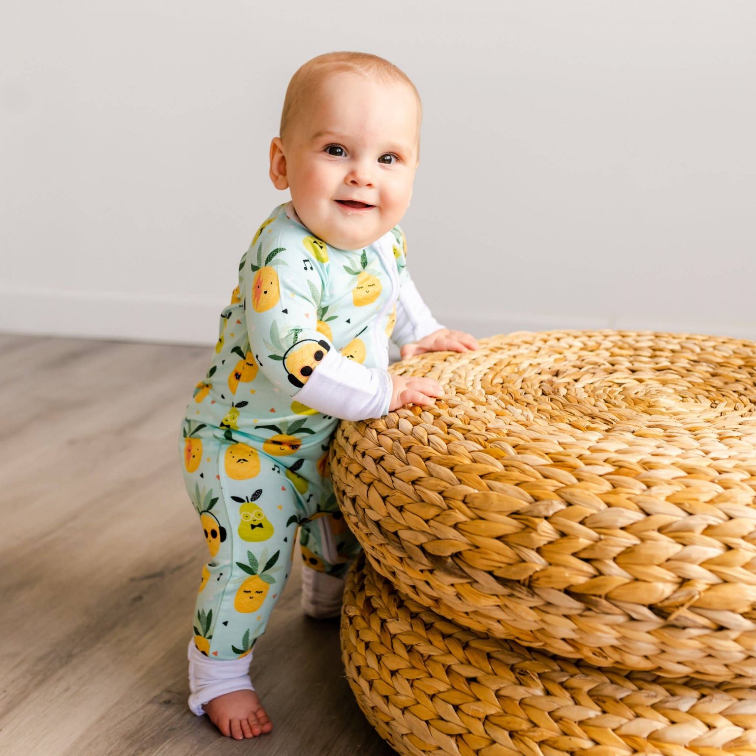 Little Sleepies Pineapples Bamboo Bamboo Zippy Sleeper Blossom