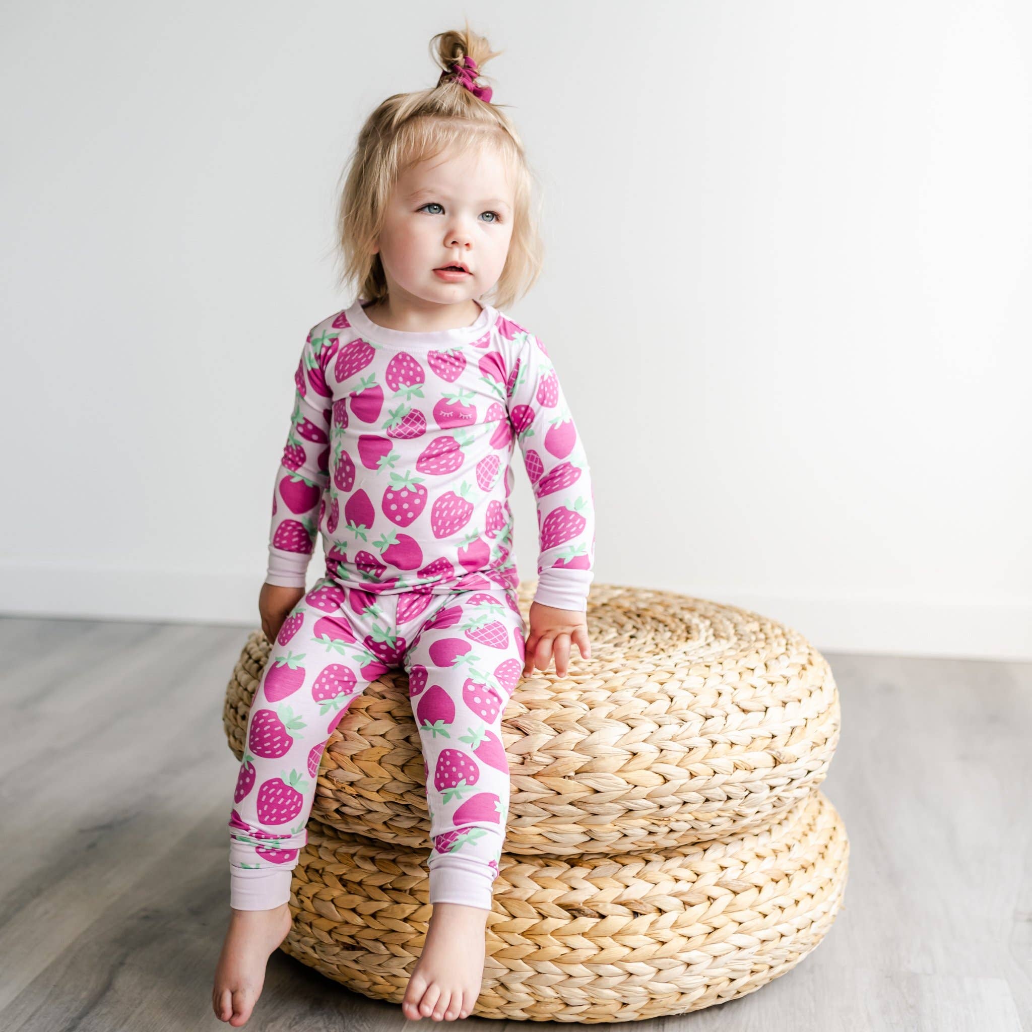 Little Sleepies Strawberries Bamboo Two-Piece Pajama Set – Blossom