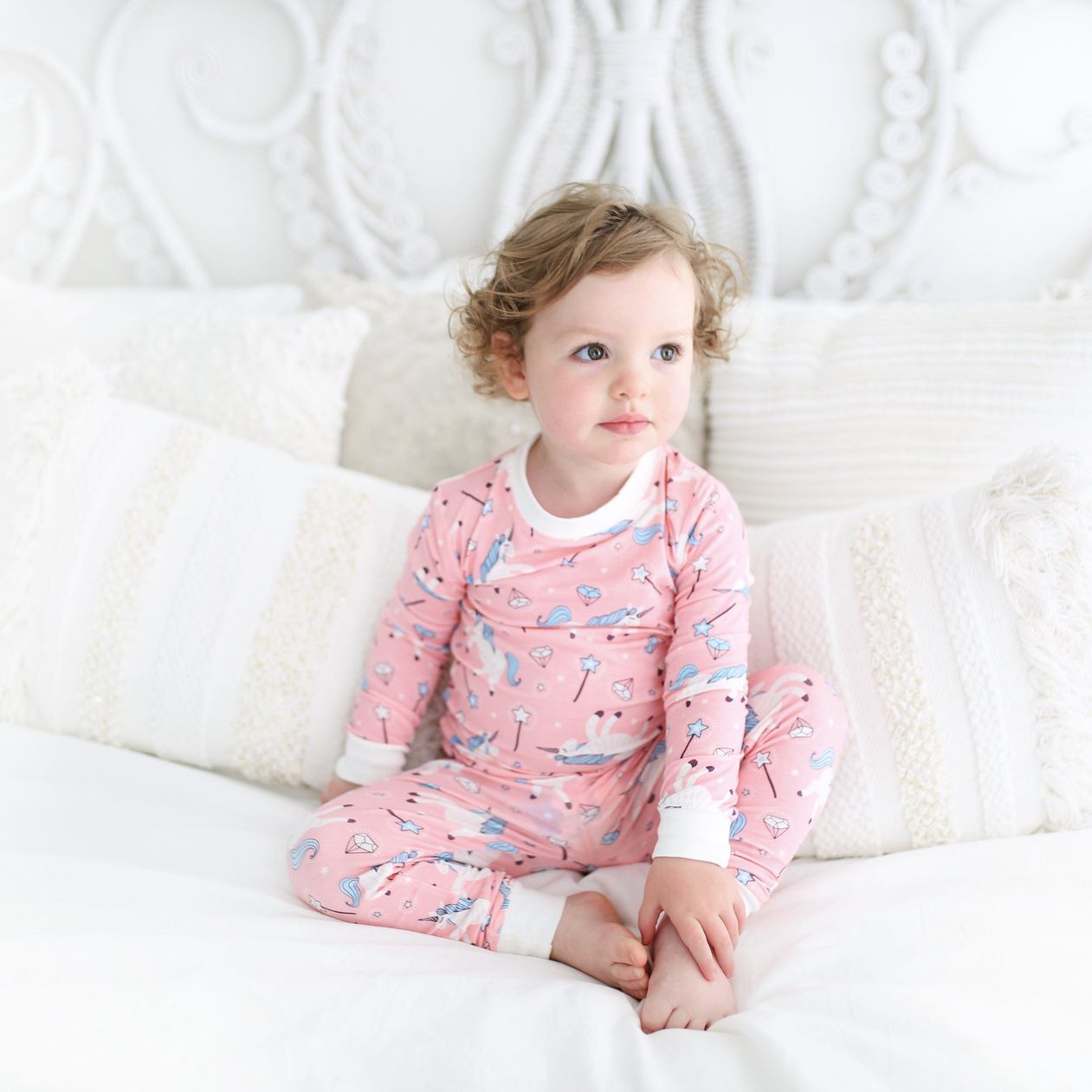Little Sleepies Unicorns Bamboo Two Piece Pajama Set