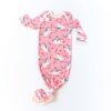 Knotted Infant Gown Bamboo Unicorns Little Sleepies