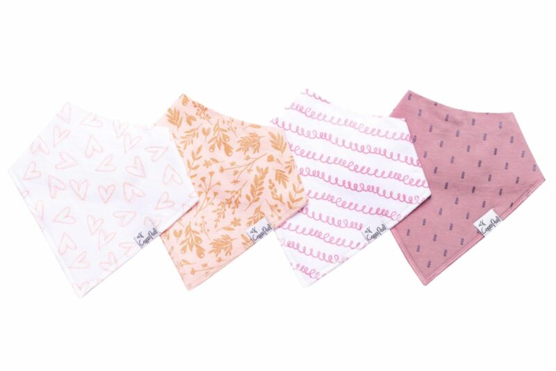 Copper Pearl Lola Baby Bandana Bib Set 4-Pack