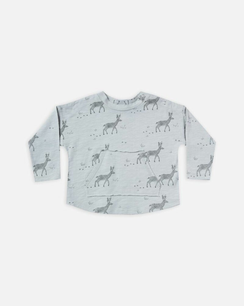 Longleeve Pouch Tee by Rylee & Cru with Buck Pattern