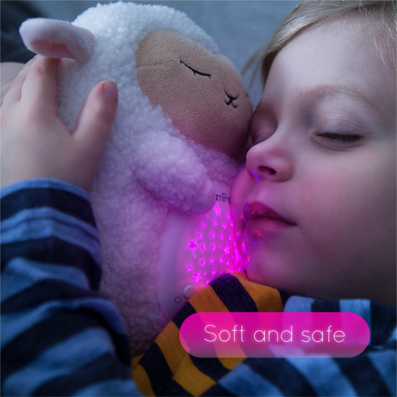 LumieWorld Sound and Light Soother Plush Lamb