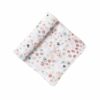 Pehr Novelty Print Swaddle in Meadow with pink and blue flowers