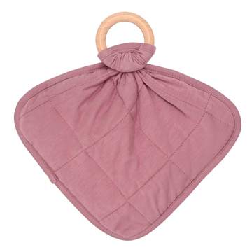Kyte BABY Mulberry Lovey with Removable Wooden Teething Ring