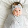 Little Sleepies Polka Dot Bamboo Swaddle and Hat Set