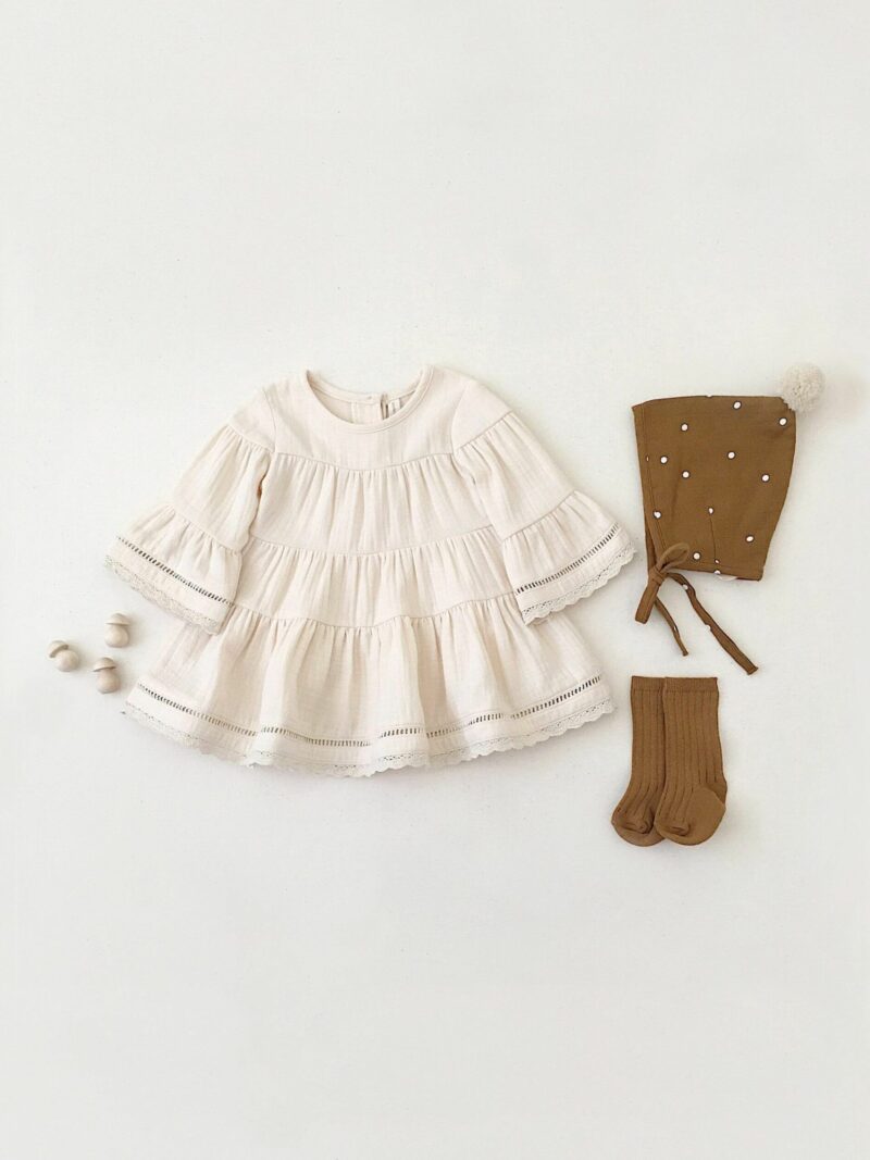 Off-White Baby Dress by Quincy Mae