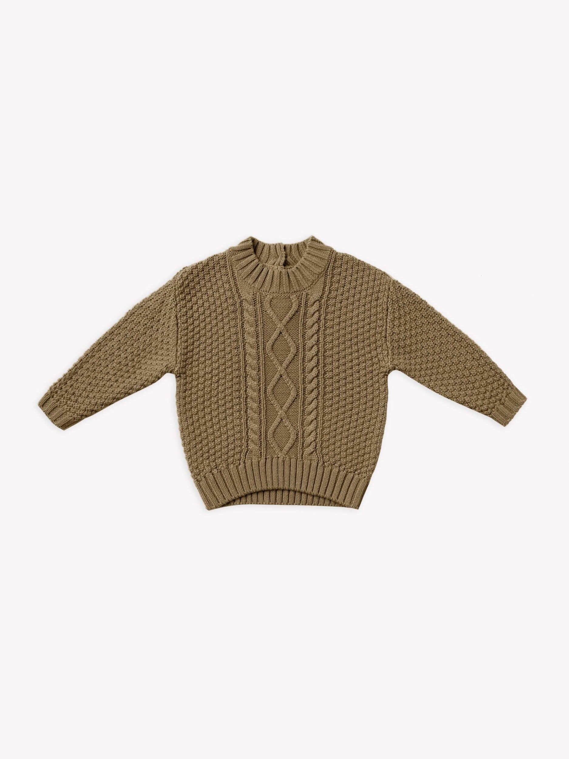 olive cable knit sweater