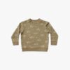Quincy Mae Fleece Basic Sweatshirt in Olive