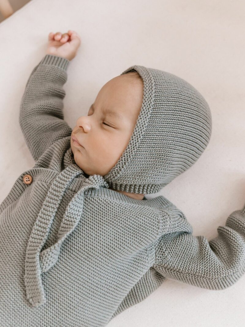 Quincy Mae Knit Bonnet in Eucalyptus