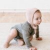 Pink Baby Bonnet by Quincy Mae Quincy Mae Knit Bonnet in Petal