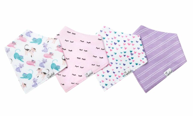 Copper Pearl Sassy Baby Bandana Bib Set 4-Pack