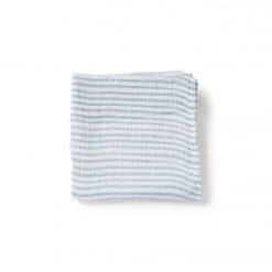 Pehr Organic Cotton Muslin Count-the-Ways Cloth in Stripes Away Sea