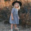 Washed Indigo Children's Check Dress by Rylee & Cru