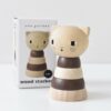 Wee Gallery Brown Stacker Cat Toy