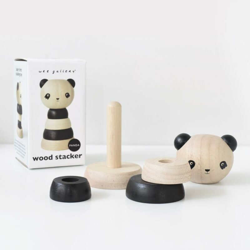 Wee Gallery Brown Stacker Panda Toy