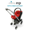 Mima Zigi Stroller can be used with certain Cybex car seats with the Zigi Car Seat Adapter