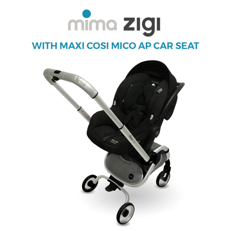 Mima Zigi Stroller can be used with certain Maxi Cosi car seats with the Zigi Car Seat Adapter