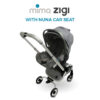 Mima Zigi Stroller can be used with the Nuna Pipa car seat with the Zigi Car Seat Adapter