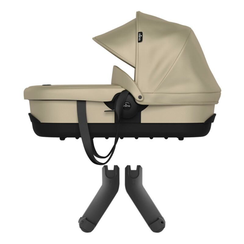Mima Zigi Carrycot in Champagne with Chassis Adapters