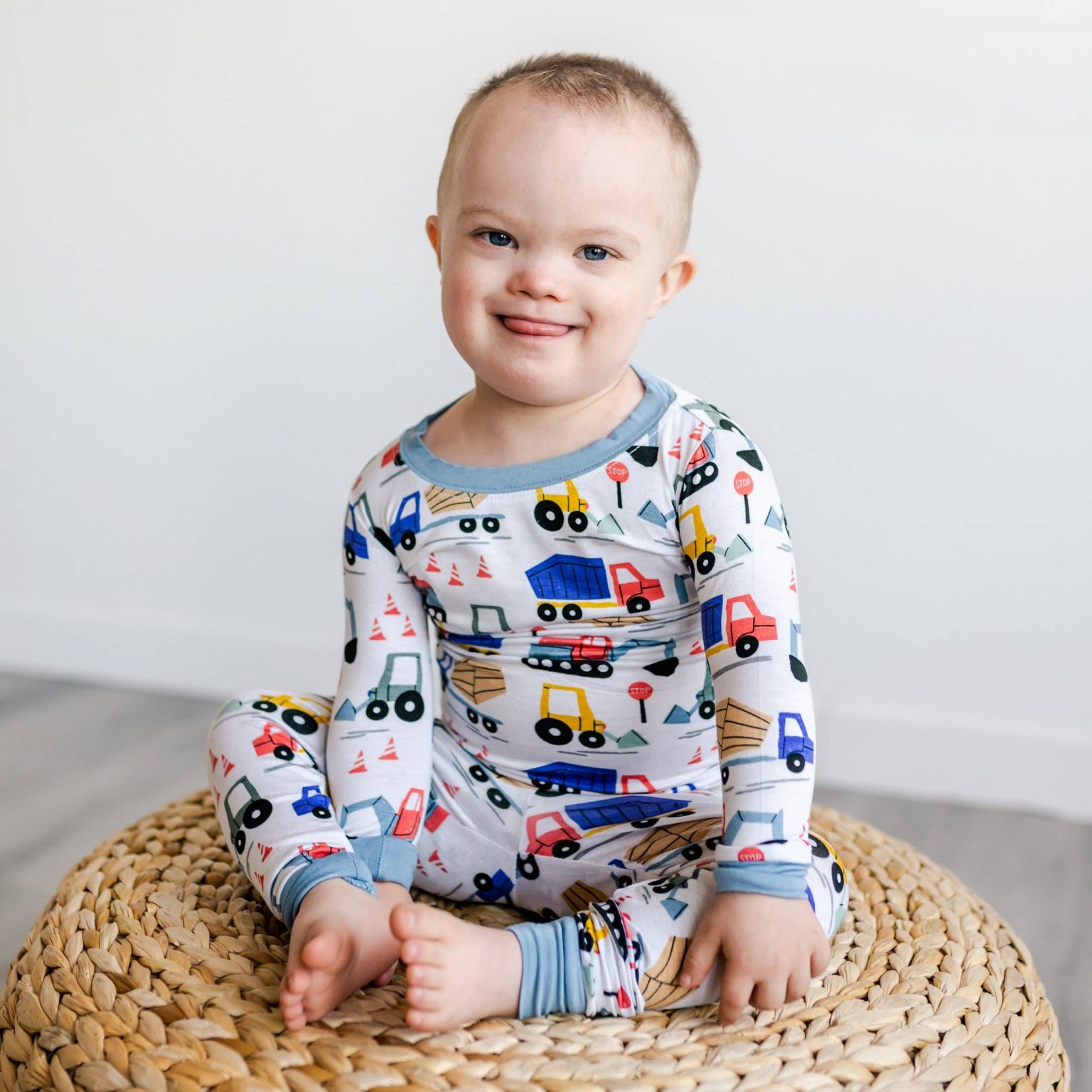 Little Sleepies Construction Bamboo TwoPiece Pajama Set Blossom