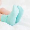Teal Baby Socks with grips