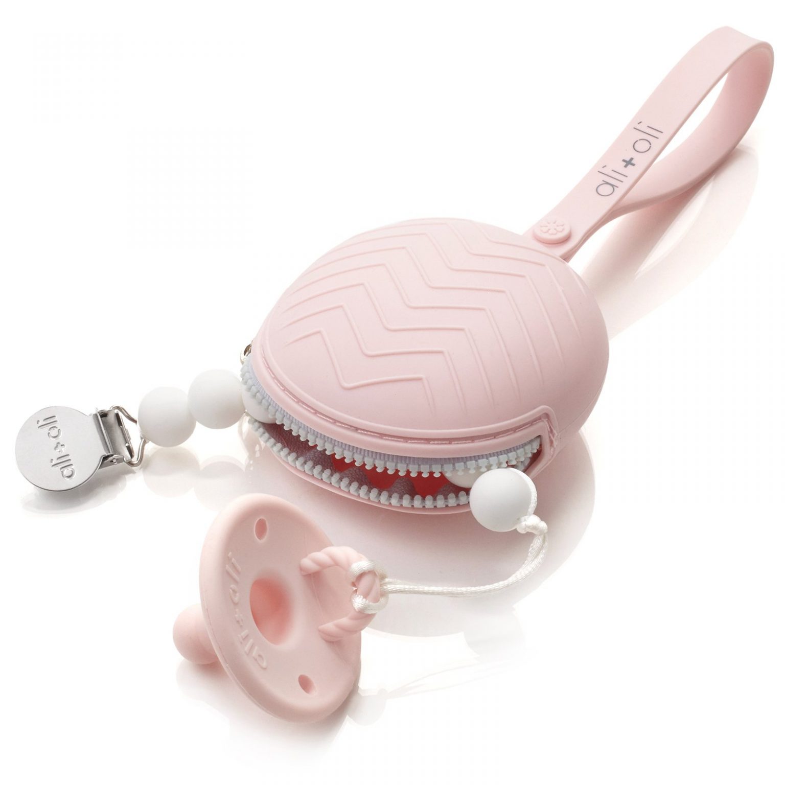 Ali+Oli Pacifier Clip Holder Case Blossom