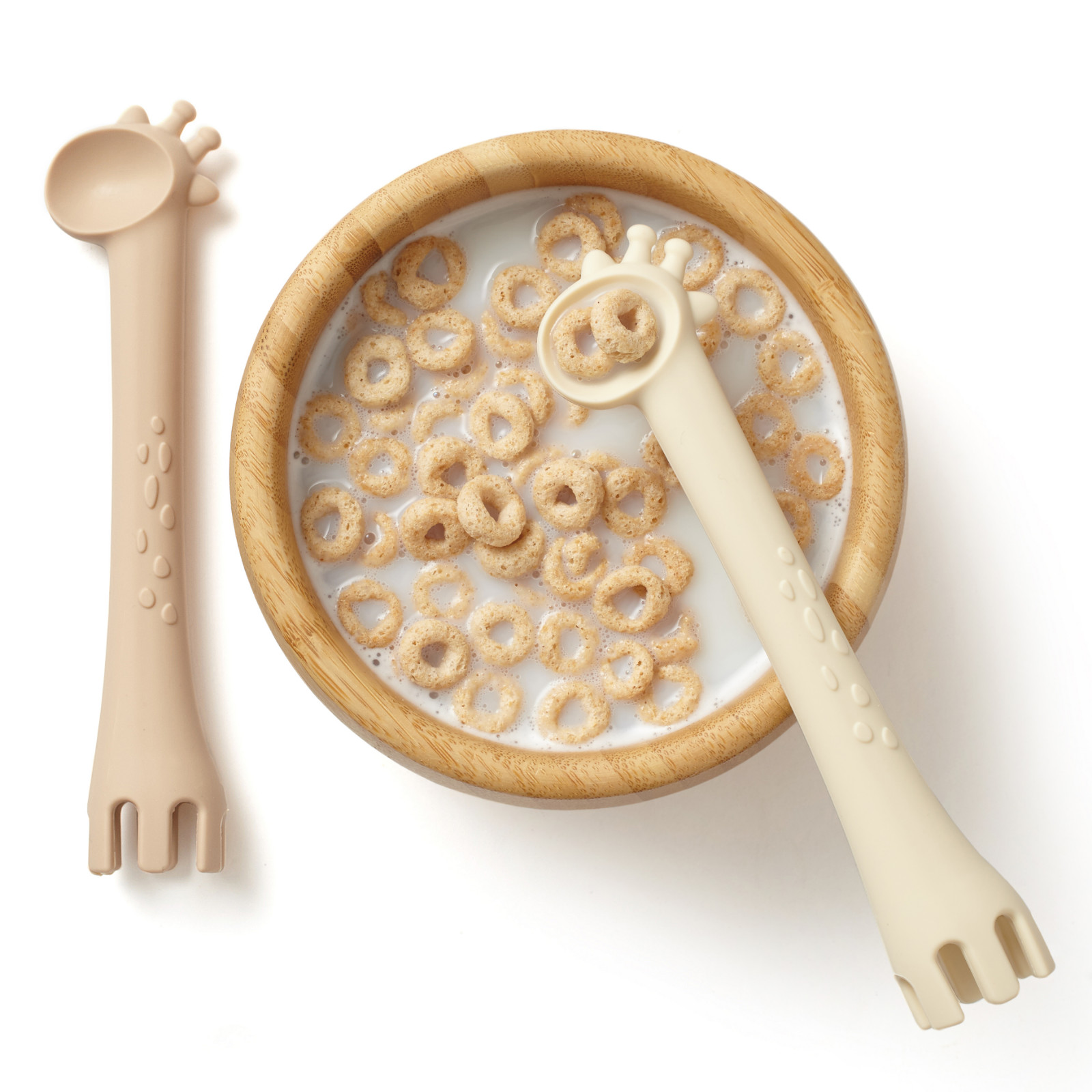 Ali+Oli Spoon & Fork Learning Set for Toddlers (Khaki) 6m+ – Ali+Oli®