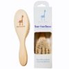 BABY BLUE GIRAFFE BABY HAIR BRUSH - 100% HAND MADE