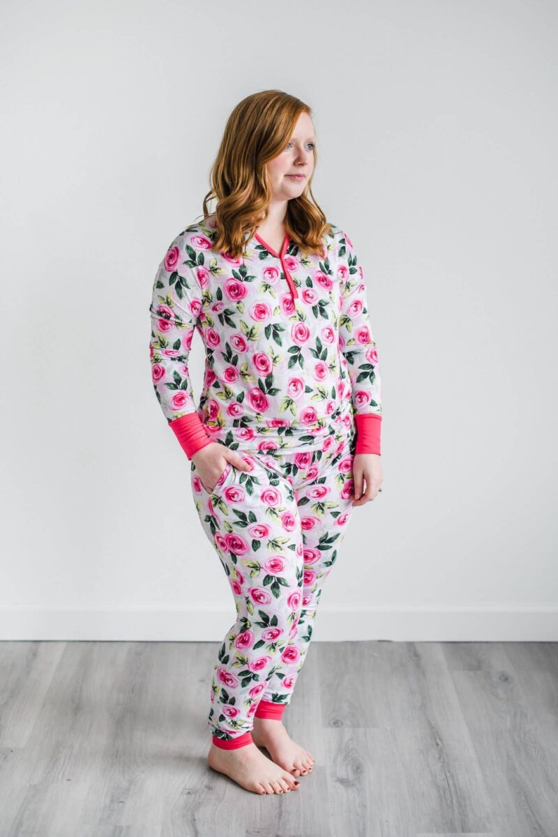 Little Sleepies Bamboo Roses Pajama Top for Women